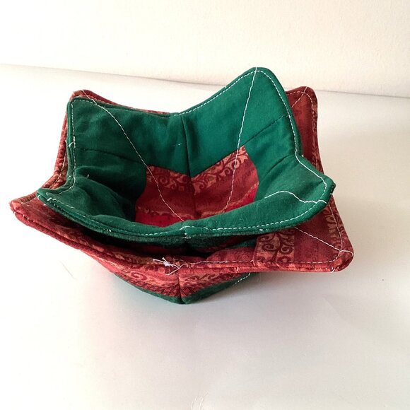 Handmade Christmas Soup / Ice-cream Hot Cold Bowl Cozies Cozy Holder Reversable - Picture 6 of 6